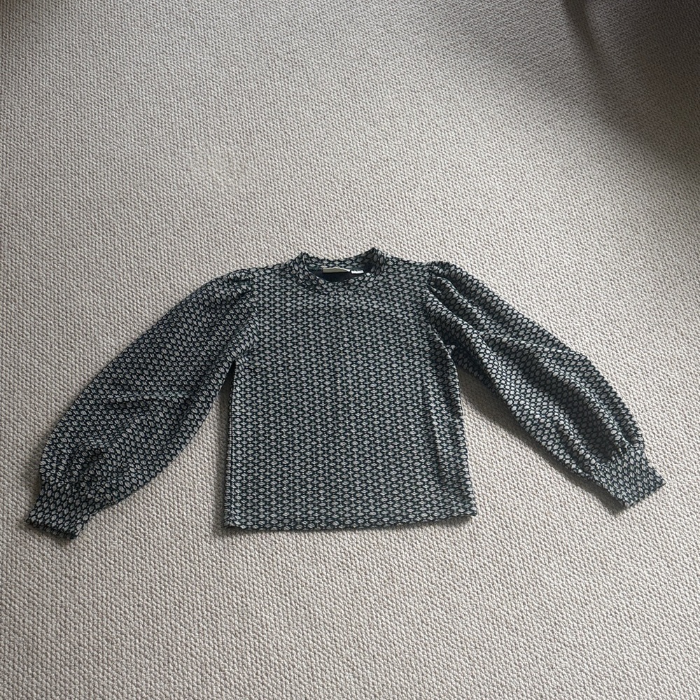Anthropologie Green and Tope Knit Top